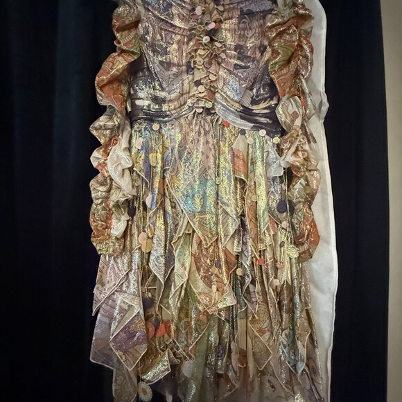 Like New Zimmerman Cosmic Handkerchief Mini Dress Zodiac Girls Tile 2 - Picture 5 of 9